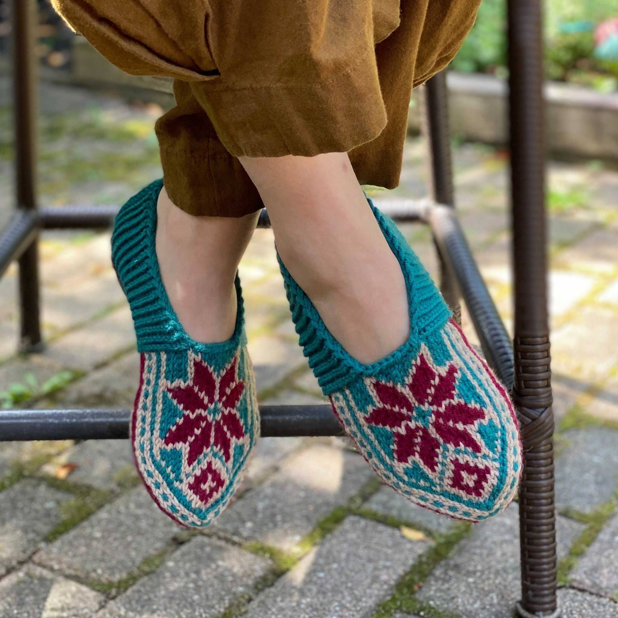 Darn Good Yarn Folklore Handmade Slippers Paper Crane Yarns